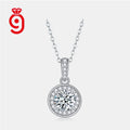 Wholesale High Quality Hot Sale Personalised Round Moissanite Eternal Hope Necklace Sterling Silver Jewelry Women Chain Necklace