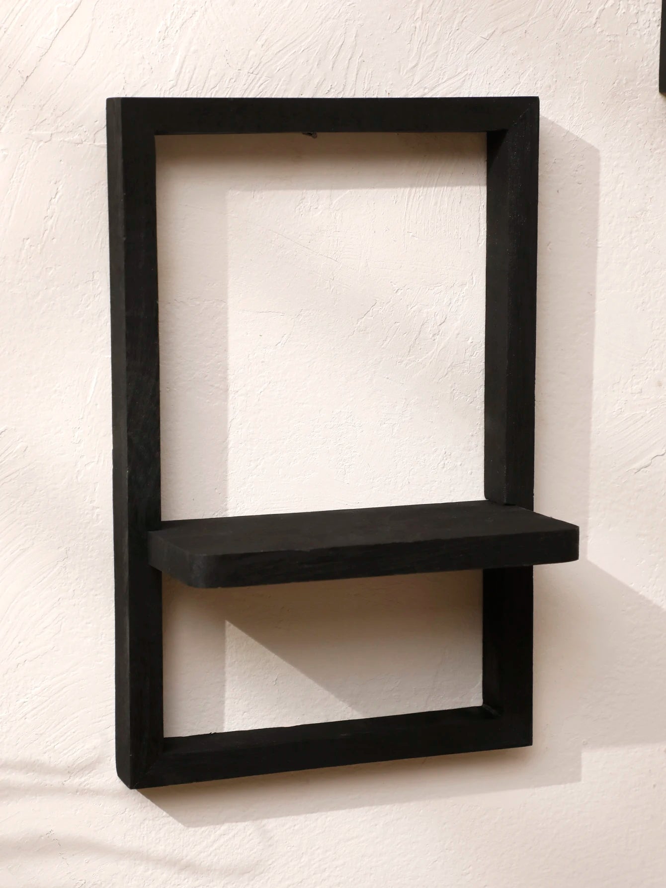 Wooden Display Shelf Floating Shelves Rustic Wall Black Storage Wood Shelves for Bedroom Kitchen Over Toilet Small Wall Mounted
