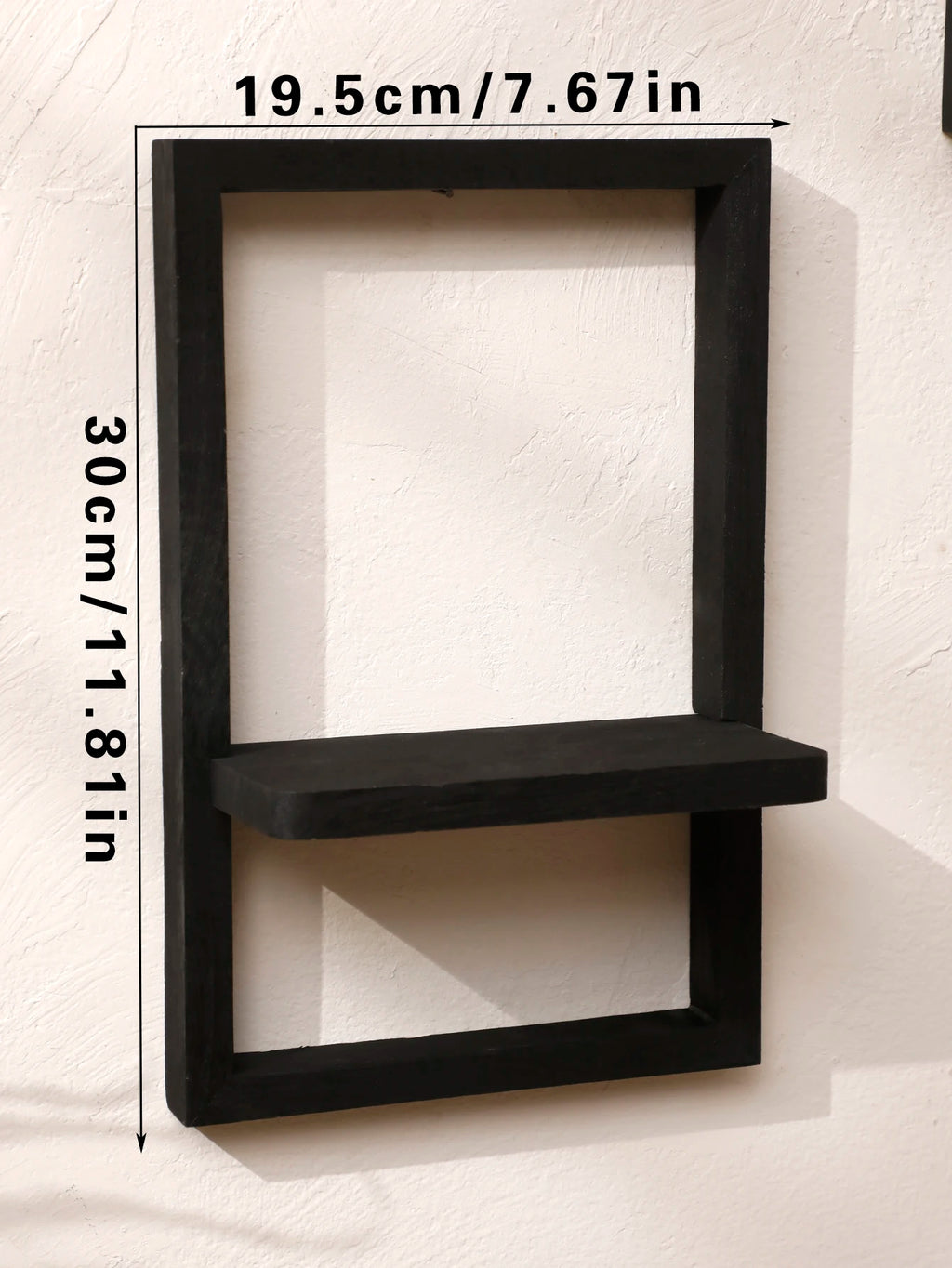 Wooden Display Shelf Floating Shelves Rustic Wall Black Storage Wood Shelves for Bedroom Kitchen Over Toilet Small Wall Mounted